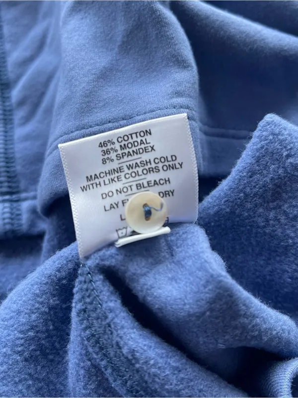 American Giant Blue Long Sleeve V-Notch Top Small - Image 6