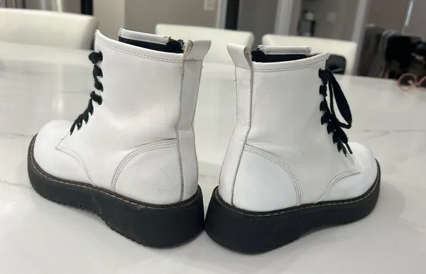 White Doc Martin Boots Size 6.5 - Image 4