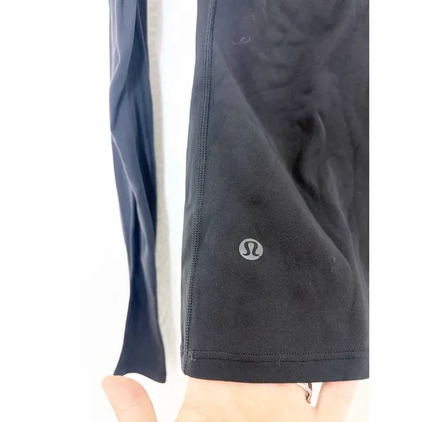 Lululemon Ethereal Long Sleeve Top Black Wrap Turtleneck Lightweight Stretch - Image 10