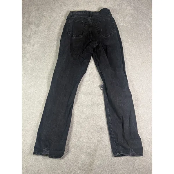 Abercrombie & Fitch The 90s Straight Ultra High Rise Jeans 27/4 Black Curve Love - Image 6