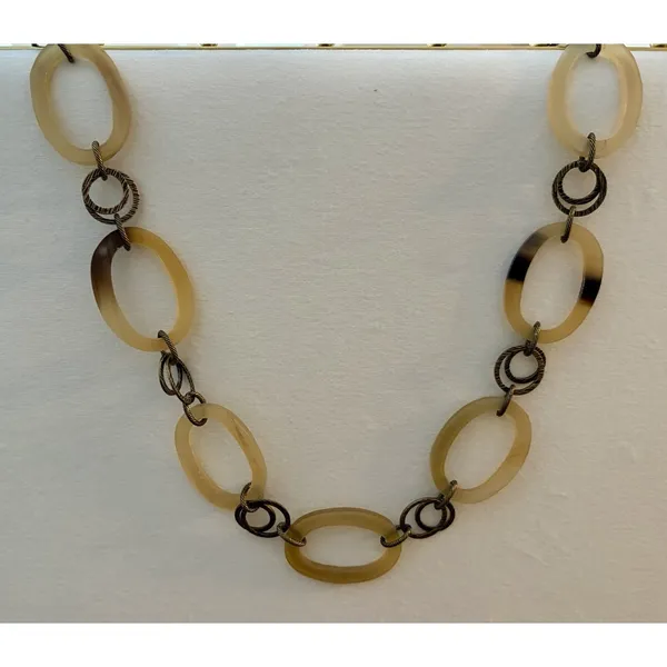 SILPADA “By the Horns” - Buffalo Horn & Brass Link Necklace - KRN093 - NWT - Image 3