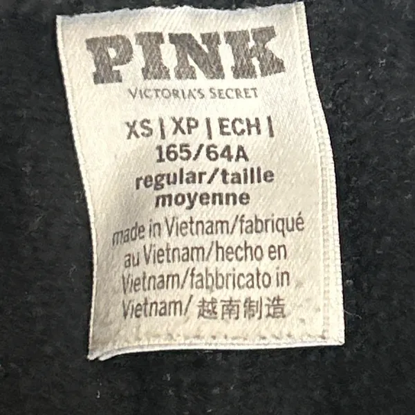 PINK Victoria's‎ Secret Embroidered Logo Sweatpants Black XS GUC - Image 8