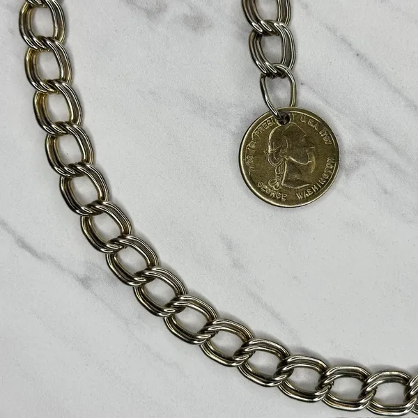 George Washington Coin Charm Chain Belt Small/Medium (S/M) ✨ - Image 7