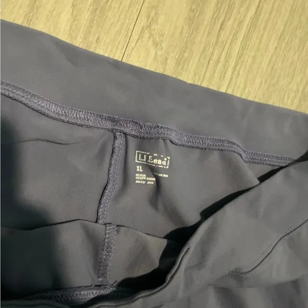 L.L. Bean athletic Wide Leg Pants in Dusty Blue - Image 2