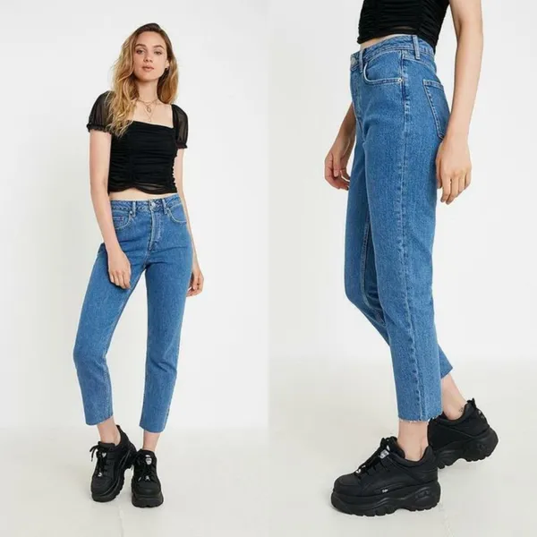 BDG | High Rise Raw Ankle Cropped Dillon Blue Jeans Size 26W - Image 2