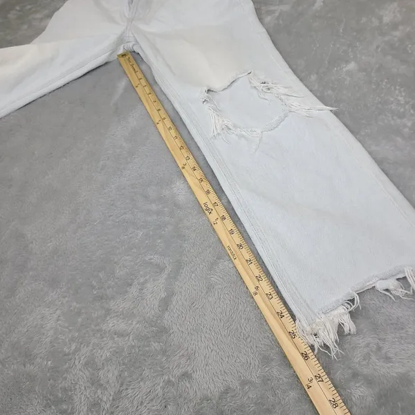 Free People Maggie Jeans Size 25* Chewed Hem Distressed Straight Relaxed Ankle‎ - Image 8