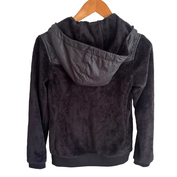 The North Face Osito Hybrid Full Zip Hoodie Black Fleece Jacket Womens XS - Image 2
