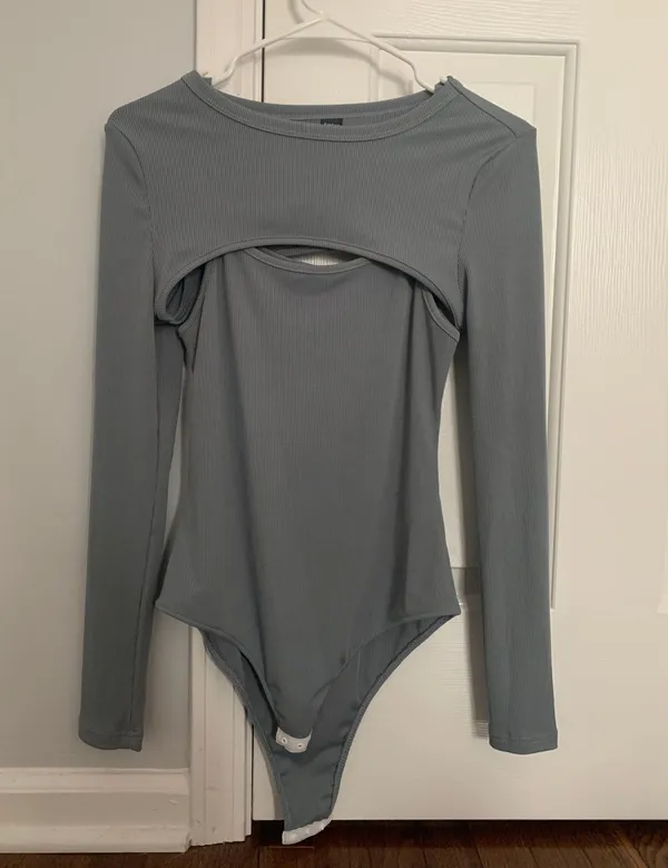 New Ribbed Knit Super Crop Top & Cami Bodysuit Size S - Image 4