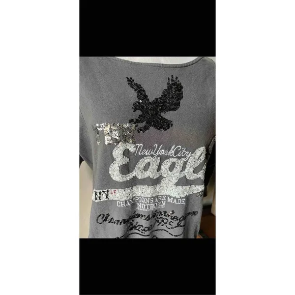 Womens Select Sequins Eagle Oversized Sweatshirt - Image 2