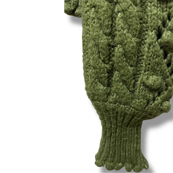 176 Dilvin | Turkey EUC Knit Bobble Olive Green Cable Cardigan Sweater (size M) - Image 6