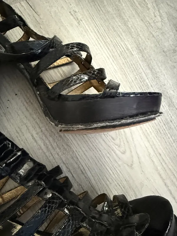 Sam Edelman Black Strappy High Heel Sandals Size 8.5 - Image 5
