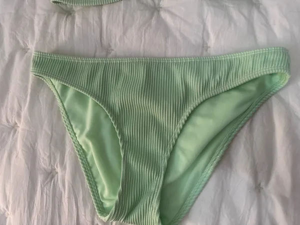Hollister Ribbed Bikini Set Mint Green - Image 3