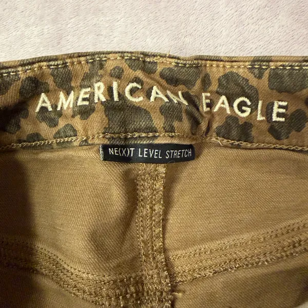 American Eagle Brown Leopard Print Pants - Image 5