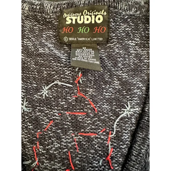 Designer original Studio Ho Ho Ho Christmas sweater vest Medium - Image 3