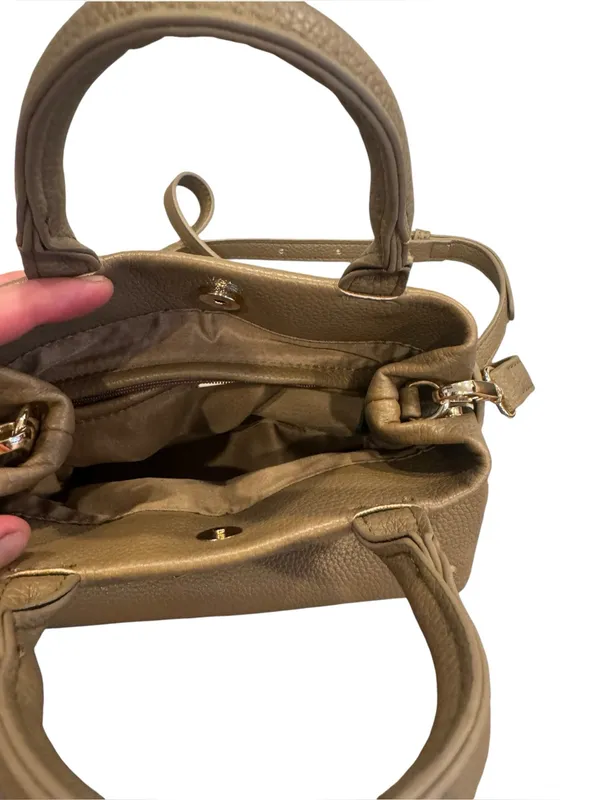 Remi/Reid GREER MINI DOCTOR BAG VEGAN TAUPE NWOT - Image 11