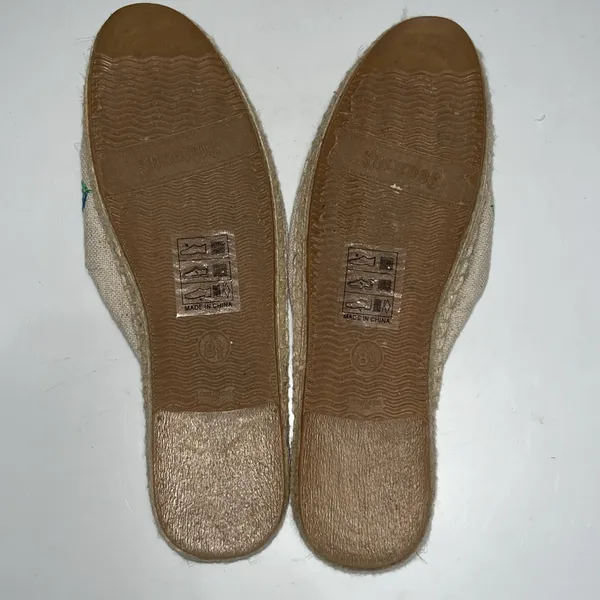 Soludos Ibiza Embroidered Mule Womens Size 8.5 Espadrille Flats‎ Floral Tan Boho - Image 6