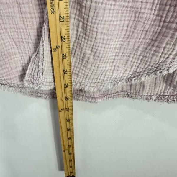 Zara Cotton Gauze Shirt 13-14‎ Pink Button Down Blouse Cottagecore Boho Casual - Image 5