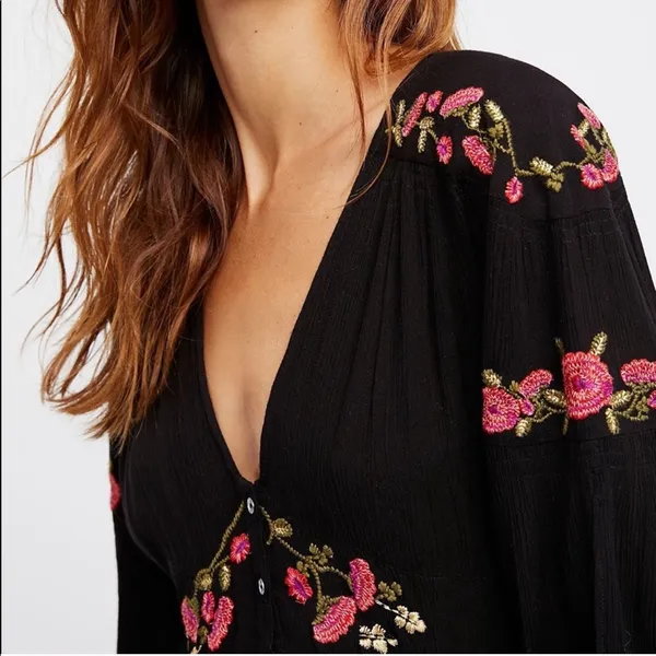 Free People Day Glow Embroidered Midi Dress - Image 3