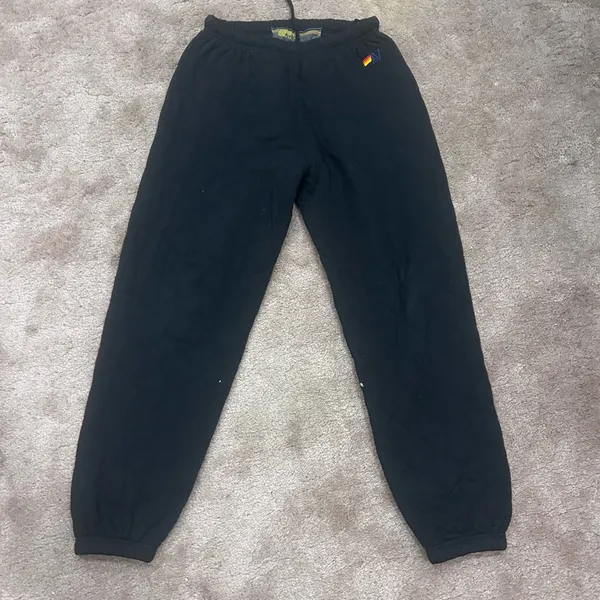 Aviator Nation Black Quilted Sweatpants large new - Image 3