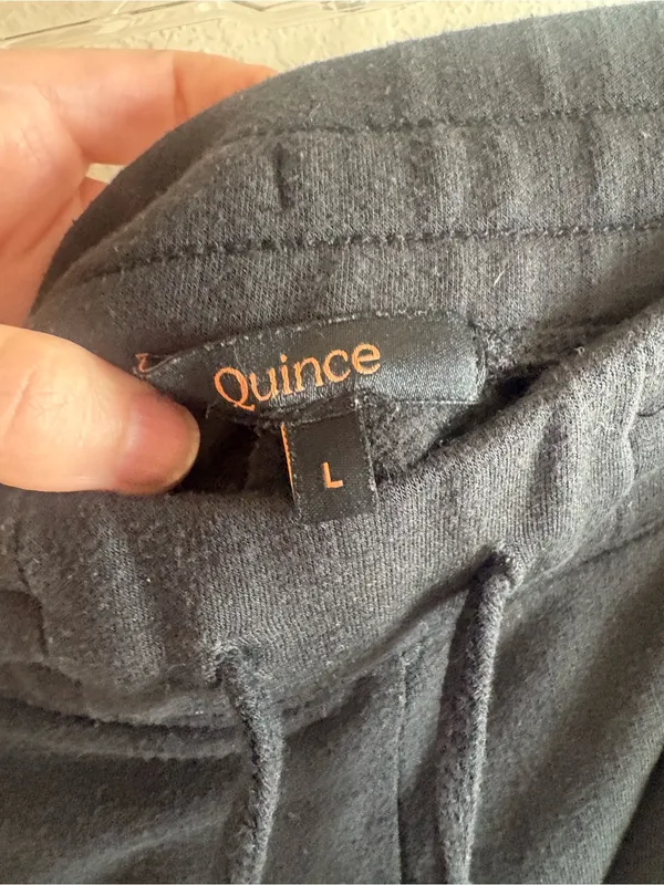Quince Black Cropped Pants Size Large - Image 3