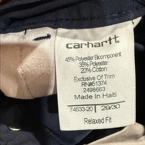 Carhartt women’s Dark Blue Cargo Pants - Image 15