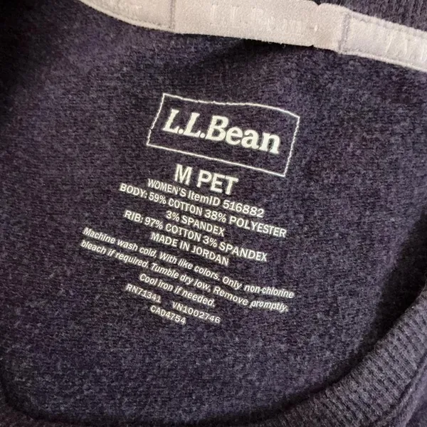 LL Bean Womens Purple Crew Neck Sweatshirt‎ Gorpcore Pullover M PET 516882 - Image 5