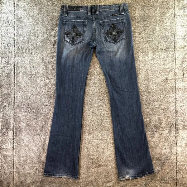 MissMe Embellished Boot Cut Jeans Sz 30 - Image 8