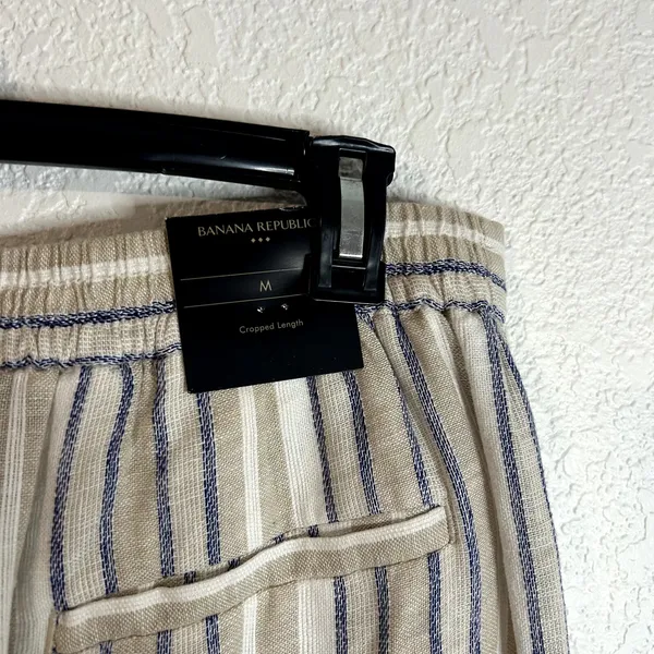 Banana Republic Martin Fit Linen Blend Wide Leg Pants Womens Size Medium NWT - Image 4