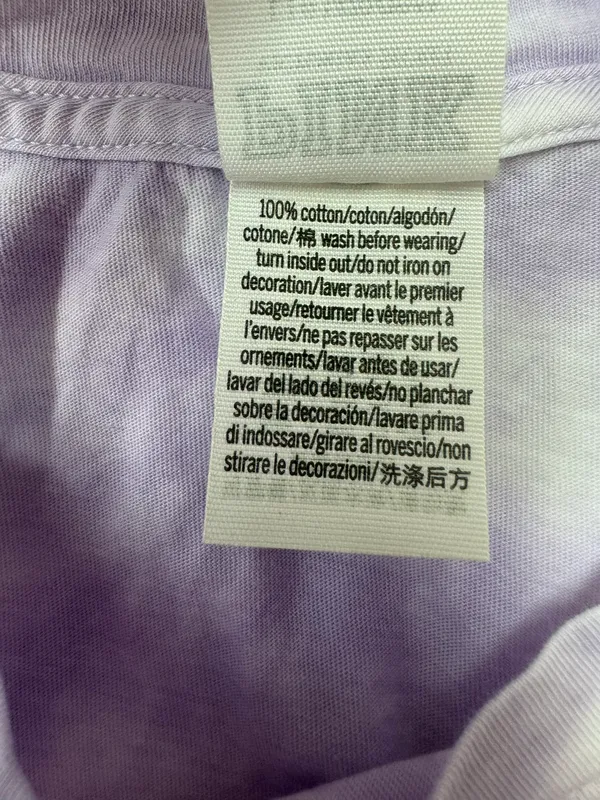 PINK Victoria’s Secret Tie Dye Purple and White Long Sleeve Tee - Image 4