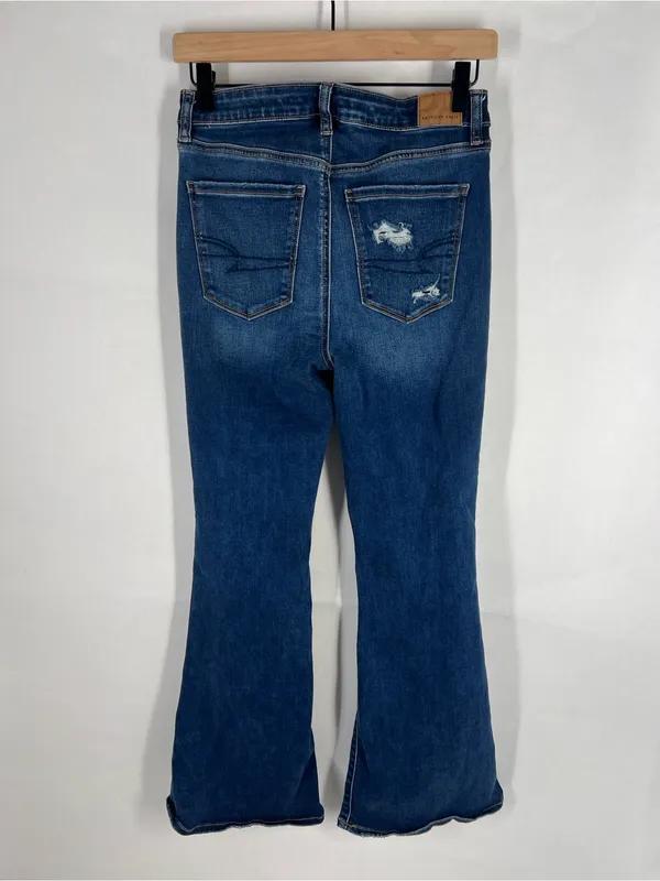 American Eagle Outfitters High-Rise‎ Flare Jeans - Medium Blue - Image 8