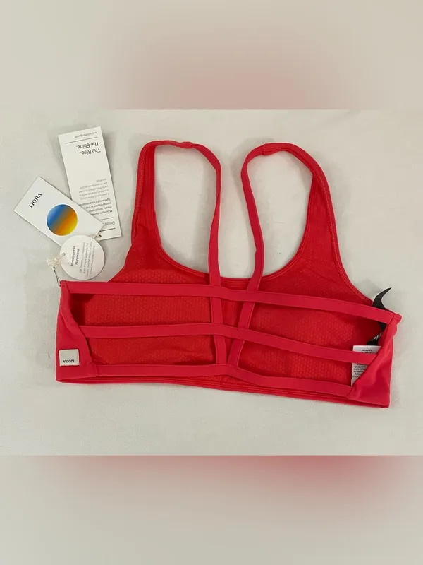 Vuori Yosemite NWT Red Strappy Back Sports Sports Bra Size L - Image 5