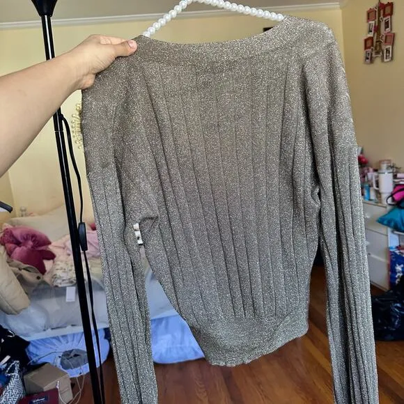NWT ZARA Metallic Thread Knit Cardigan Sz Medium‎ Bloggers Favorite 9974/104/303 - Image 15