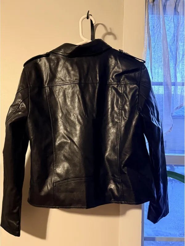 Ladies leather jacket sz XL Black - Image 5