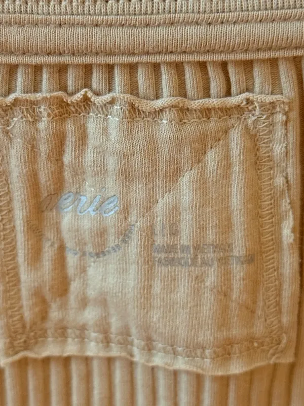 Aerie Essential Ribbed Henley in Empire Cream - Image 4