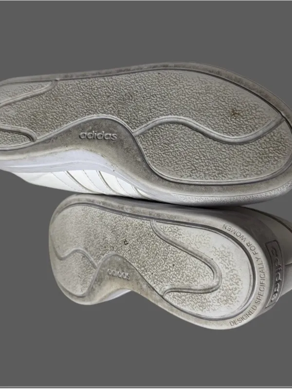 adidas White Low-Top Lace-Up Sneakers - Image 8