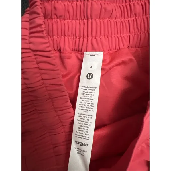 Lululemon Women’s Hotty Hot HR Shorts 4” Lined Glaze Pink (GLZP) SZ 4 New - Image 3
