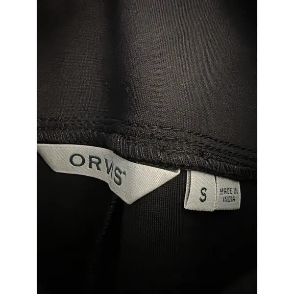 Orvis Stretch Pants S‎ Women Black Nylon Elastane High Waist Ponte - Image 3