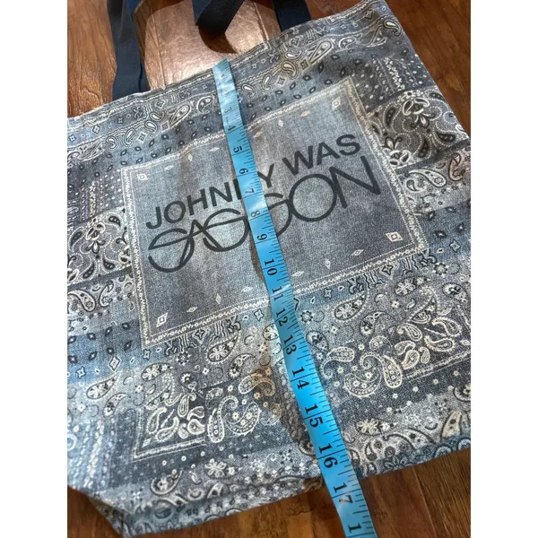 JOHNNY WAS X SASSON Denim Tote Bag Bandana Shopper JW SUSTAINABLE - Image 7