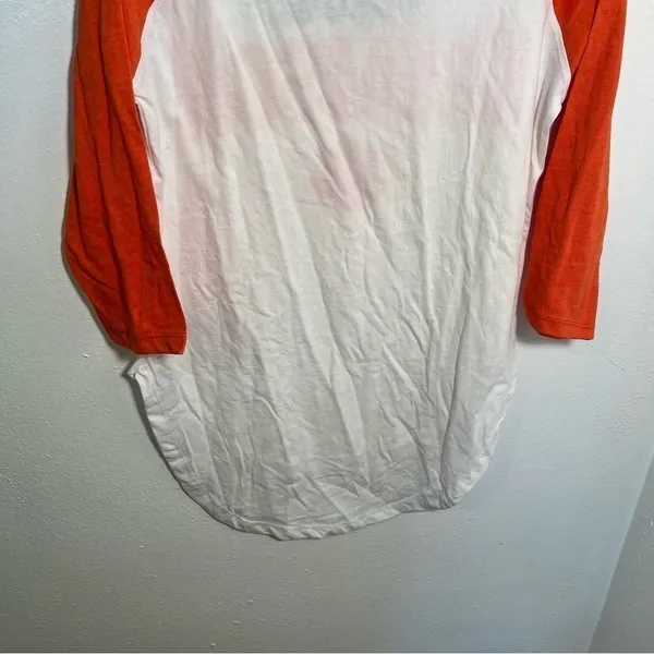 Three Ships Women's Size Medium Quinn Shirt Raglan Sleeve Clemson Tigers White - Image 11