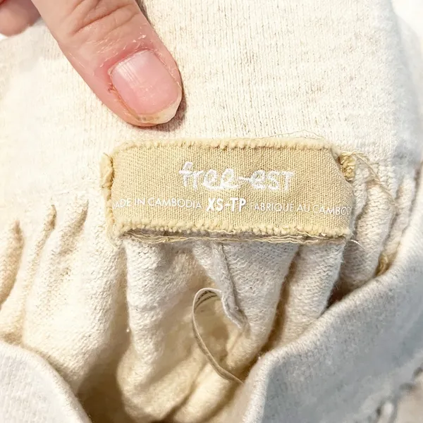 Free People Pull On Relaxed Causal Shorts Beige Tan XS - Image 3