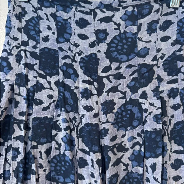 Free People Floral Blue and White Women's Wide Leg Pants - Image 3