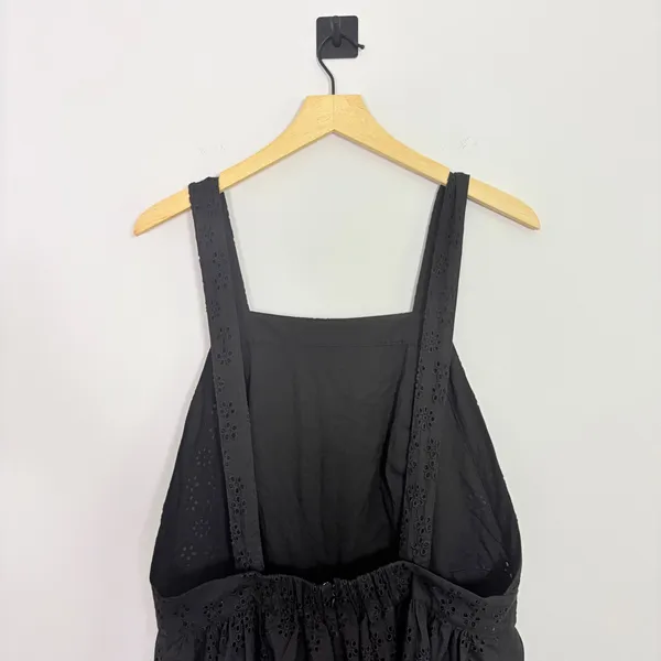 Black Eyelet Maxi Dress with Cross-Back Straps NWT - Image 8
