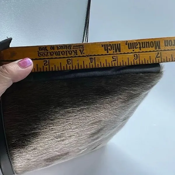 Artisan made faux fur clutch -travel bag. - Image 11