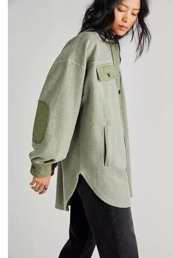 Free People Ruby Jacket Soft Oversized Dolman Quilted Fleece Shacket Size Small - Image 2