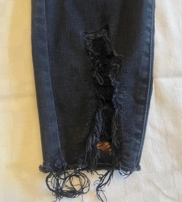 Judy Blue 7/28 Leopard Patch Black High Rise Ripped Skinny Jeans JB82168BK - Image 9
