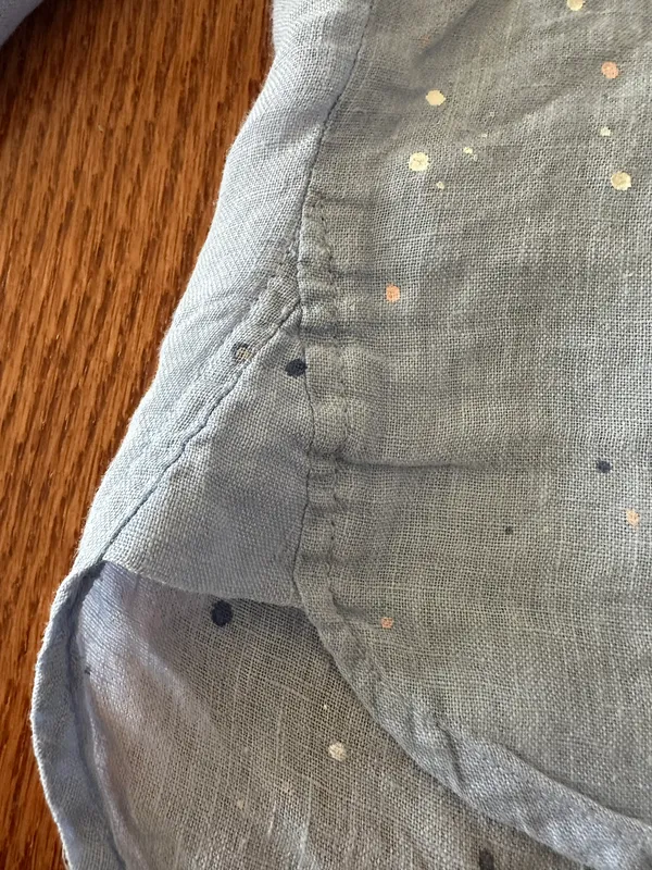 Cloth & Stone by Woman’s Paint-Splattered Linen Buttondown, Sz XS - Image 10