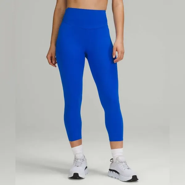 Lululemon Blue Base Pace HR Tight Cropped Crop Length 23” Women's Size 14 Royal - Image 2