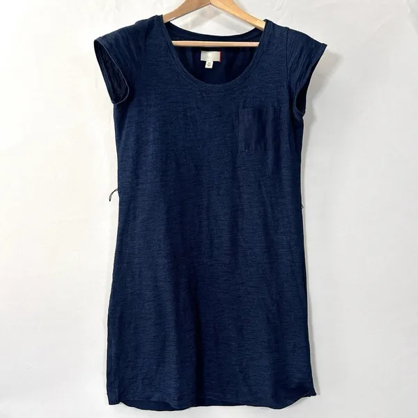 Vintage Tommy Hilfiger Dress Women Cotton Preppy 90s Y2K‎ Made in USA Navy Small - Image 2