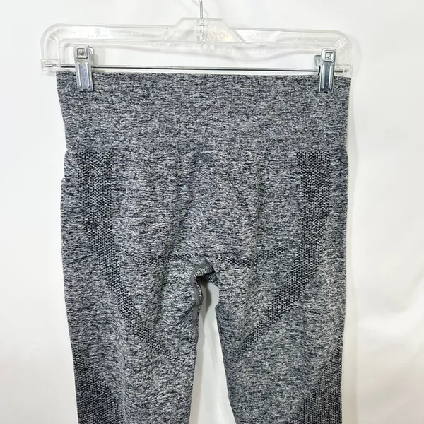 Seamless Workout‎ Set Gray Activewear Long Sleeve Crop Top Leggings TikTok 779 - Image 8