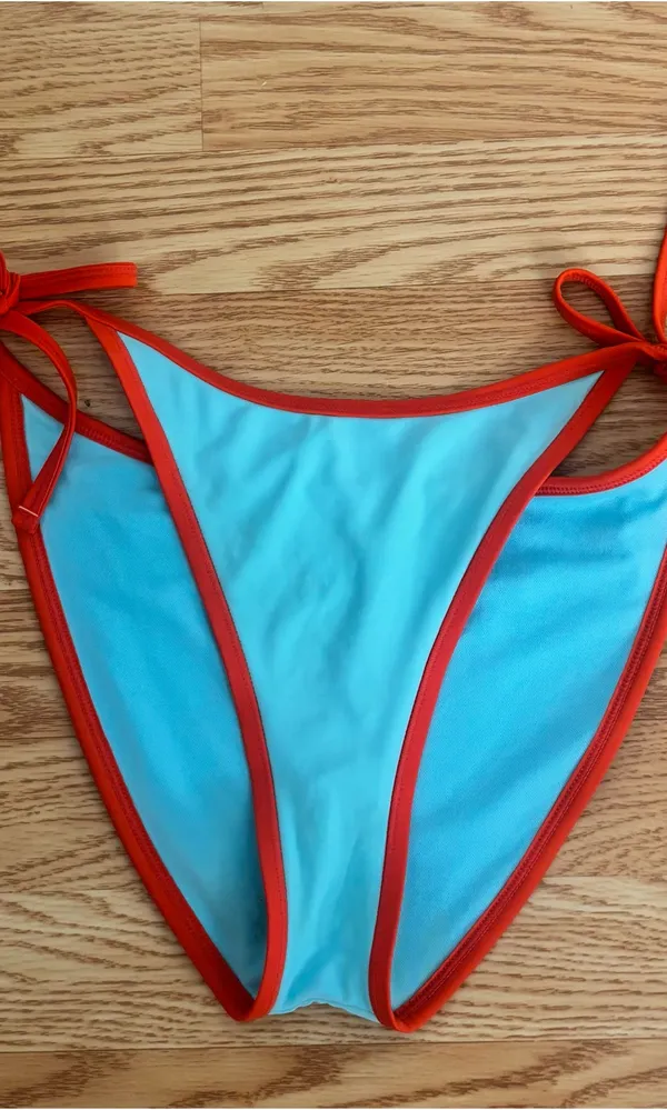 2 piece Wild Fable neon blue and orange bikini set - Image 5